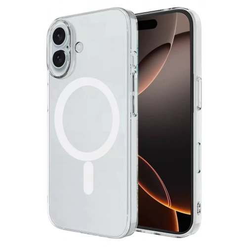 Durukar®   iPhone 16 Kılıf Magneticsafe Şeffaf Silikon - Şeffaf