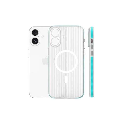 Durukar®  iPhone 16 Line Magsafe Kapak - Mavi