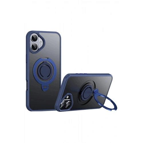 Durukar®  iPhone 16 Plus Avatar 360 Dönen Magsafe Kapak - Lacivert
