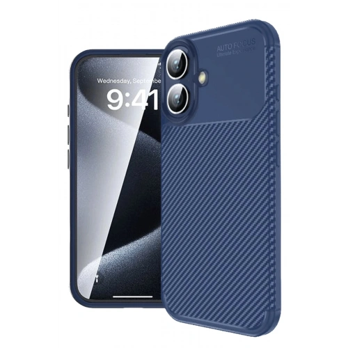 Durukar®  iPhone 16 Plus Kılıf Auto Focus Karbon Kapak - Lacivert