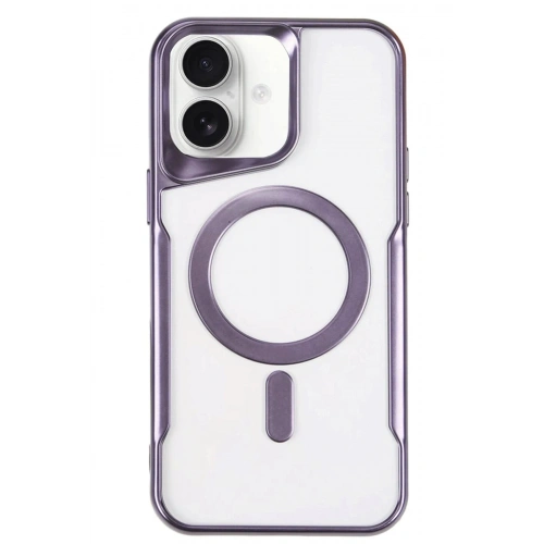 Durukar®  iPhone 16 Plus Kılıf Boyi Magsafe Silikon Kapak - Derin Mor