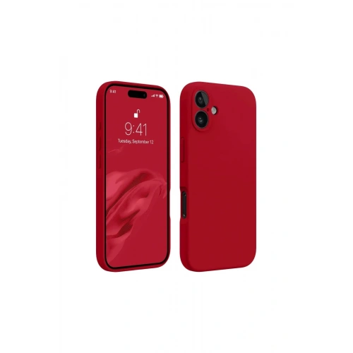 Durukar®  iPhone 16 Plus Kılıf First Silikon - Kırmızı