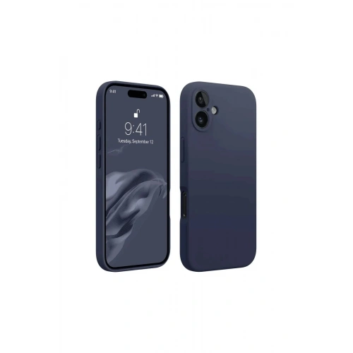 Durukar®  iPhone 16 Plus Kılıf First Silikon - Lacivert