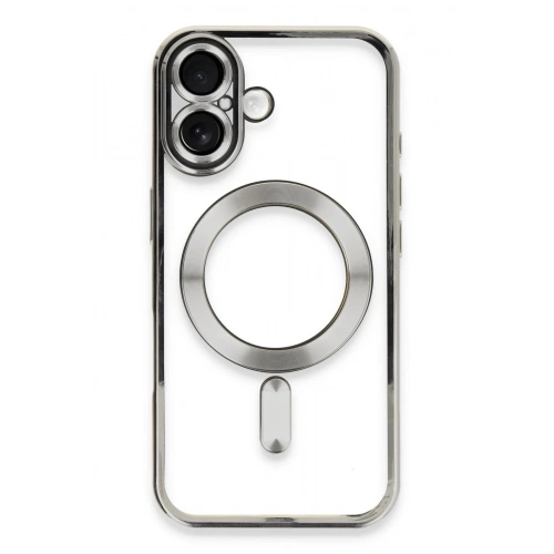 Durukar®  iPhone 16 Plus Kılıf Kross Magneticsafe Kapak - Gümüş