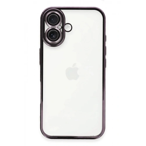 Durukar®  iPhone 16 Plus Kılıf  Lensli Silikon - Mor