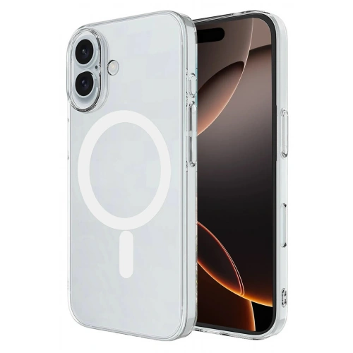 Durukar®  iPhone 16 Plus Kılıf Magneticsafe Şeffaf Silikon - Şeffaf