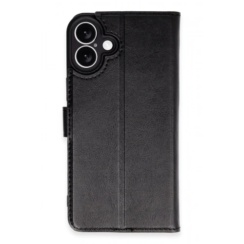 Durukar®  iPhone 16 Plus Kılıf Trend S Plus Kapaklı Kılıf - Siyah