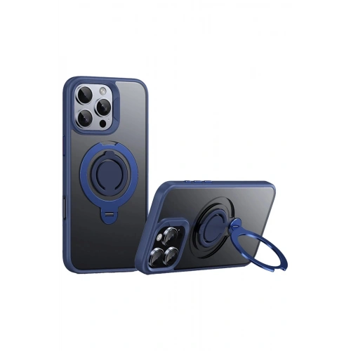 Durukar®  iPhone 16 Pro Avatar 360 Dönen Magsafe Kapak - Lacivert