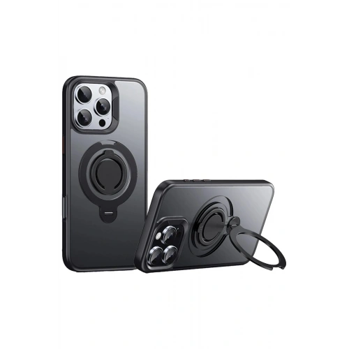 Durukar®  iPhone 16 Pro Avatar 360 Dönen Magsafe Kapak - Siyah