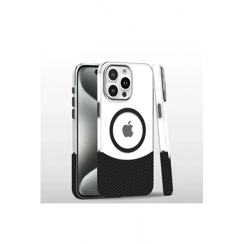 Durukar®  iPhone 16 Pro Carbon Puzzle Magsafe Kapak - Siyah-2