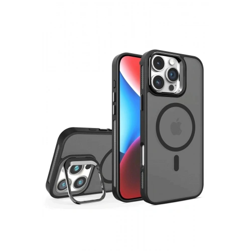 Durukar®  iPhone 16 Pro Flet Lens Magsafe Kapak - Siyah