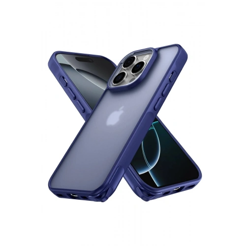 Durukar®  iPhone 16 Pro Kılıf Elegant Kapak - Lacivert