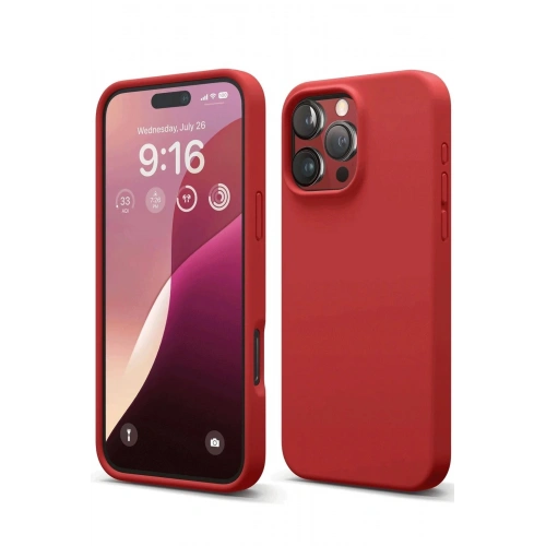 Durukar®  iPhone 16 Pro Kılıf First Silikon - Kırmızı