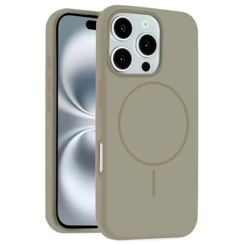 Durukar®   iPhone 16 Pro Kılıf Jully Magsafe Kapak - Çöl Titanyum