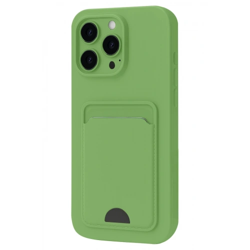Durukar®  iPhone 16 Pro Kılıf Kelvin Kartvizitli Silikon - Açık Yeşil