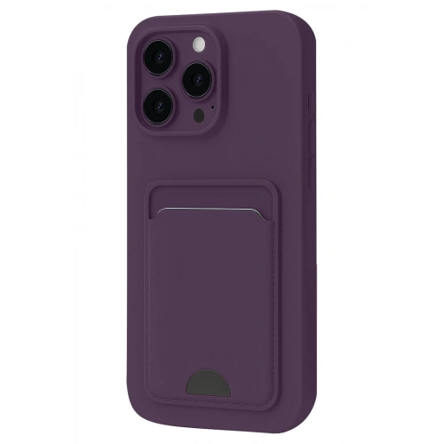 Durukar®  iPhone 16 Pro Kılıf Kelvin Kartvizitli Silikon - Derin Mor