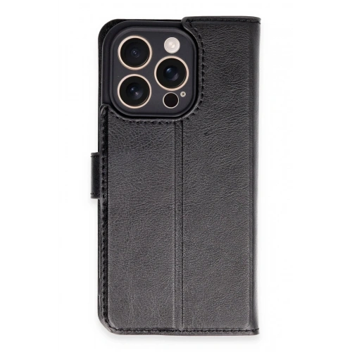 Durukar®  iPhone 16 Pro Kılıf Trend S Plus Kapaklı Kılıf - Siyah