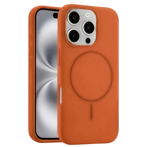 Durukar®   iPhone 16 Pro Max Kılıf Jully Magsafe Kapak - Turuncu