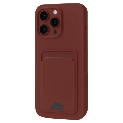 Durukar®  iPhone 16 Pro Max Kılıf Kelvin Kartvizitli Silikon - Bordo