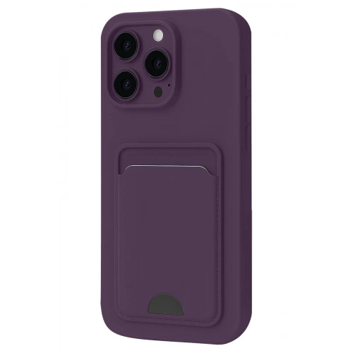Durukar®  iPhone 16 Pro Max Kılıf Kelvin Kartvizitli Silikon - Derin Mor