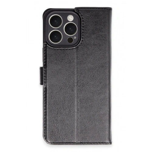 Durukar®  iPhone 16 Pro Max Kılıf Trend S Plus Kapaklı Kılıf - Siyah
