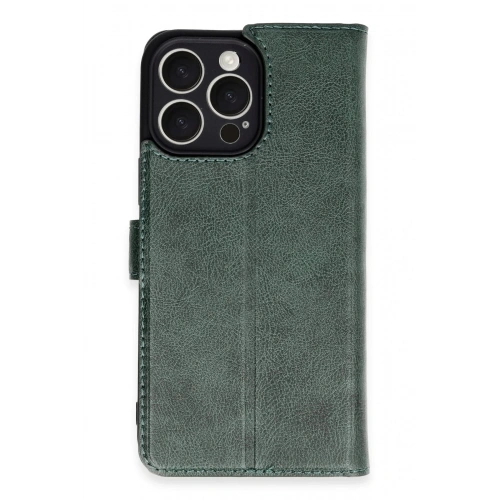 Durukar®  iPhone 16 Pro Max Kılıf Trend S Plus Kapaklı Kılıf - Yeşil
