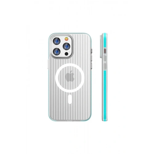 Durukar®  iPhone 16 Pro Max Line Magsafe Kapak - Mavi
