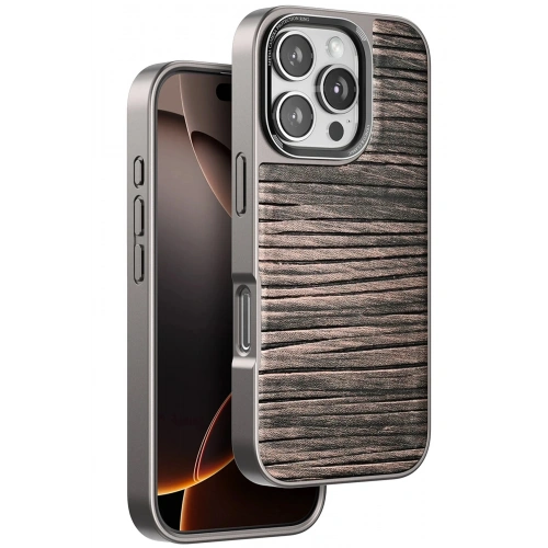 Durukar®  iPhone 16 Pro Wave Kapak - Kahverengi