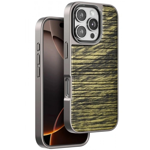 Durukar®  iPhone 16 Pro Wave Kapak - Koyu Kahve