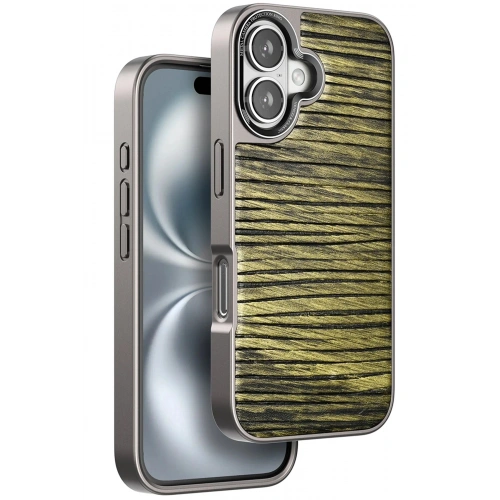 Durukar®  iPhone 16 Wave Kapak - Koyu Kahve