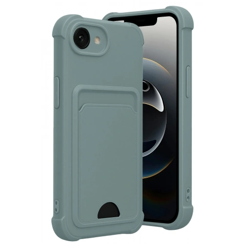Durukar®   iPhone 16E Kelvin Kartvizitli Silikon - Açık Yeşil