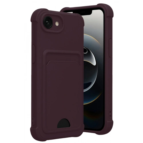 Durukar®   iPhone 16E Kelvin Kartvizitli Silikon - Derin Mor