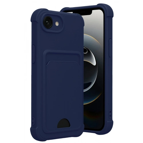 Durukar®   iPhone 16E Kelvin Kartvizitli Silikon - Lacivert