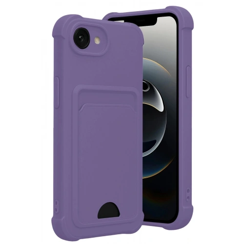 Durukar®   iPhone 16E Kelvin Kartvizitli Silikon - Lila