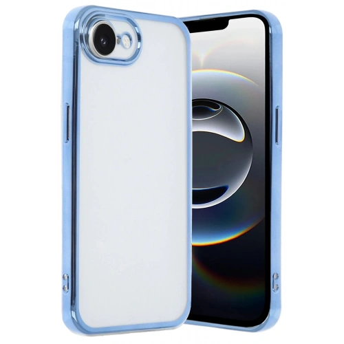 Durukar®  iPhone 16E Kılıf  Lensli Silikon - Açık Mavi