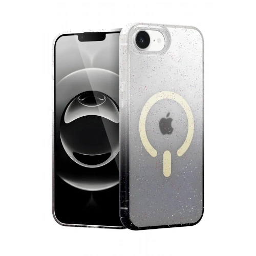 Durukar®   iPhone 16E Pummel Shiny Magsafe Kapak - Siyah