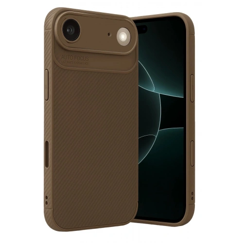 Durukar®   iPhone 17 Air Auto Focus Karbon Kapak - Kahverengi