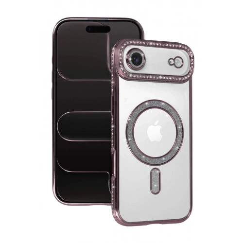 Durukar®   iPhone 17 Air Joke Simli Magneticsafe Kılıf - Pembe