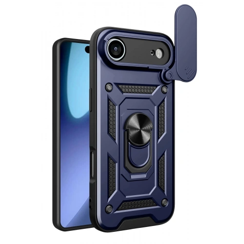 Durukar®   iPhone 17 Air Pars Lens Yüzüklü Silikon - Lacivert