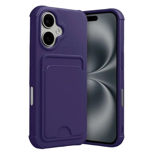 Durukar®   iPhone 17 Kelvin Kartvizitli Silikon - Derin Mor