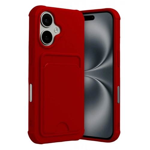Durukar®   iPhone 17 Kelvin Kartvizitli Silikon - Kırmızı