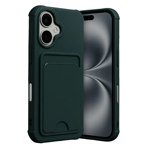 Durukar®   iPhone 17 Kelvin Kartvizitli Silikon - Koyu Yeşil