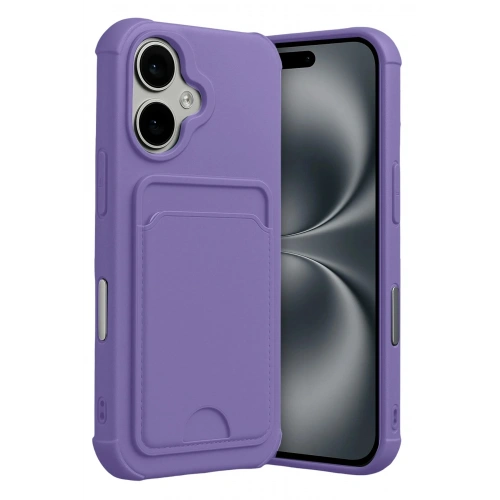 Durukar®   iPhone 17 Kelvin Kartvizitli Silikon - Lila