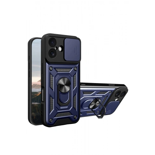 Durukar®   iPhone 17 Pars Lens Yüzüklü Silikon - Lacivert