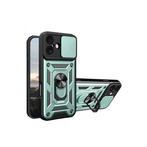 Durukar®   iPhone 17 Pars Lens Yüzüklü Silikon - Yeşil