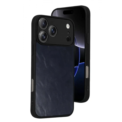 Durukar®   iPhone 17 Pro Aras Deri Kapak - Lacivert