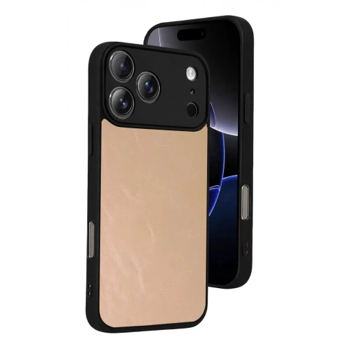 Durukar®   iPhone 17 Pro Aras Deri Kapak - Pudra
