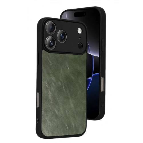 Durukar®   iPhone 17 Pro Aras Deri Kapak - Yeşil