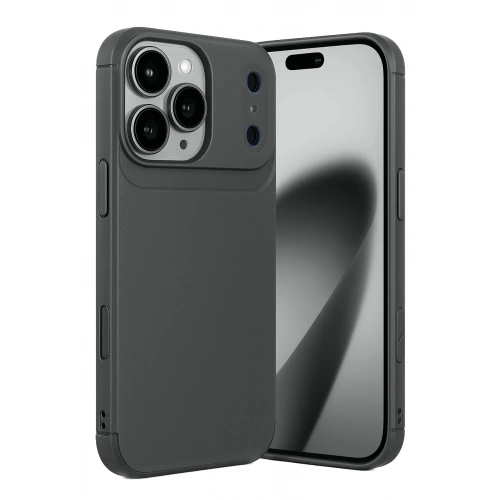 Durukar®   iPhone 17 Pro Auto Focus Karbon Kapak - Gri