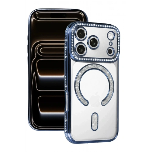 Durukar®   iPhone 17 Pro Joke Simli Magneticsafe Kılıf - Mavi